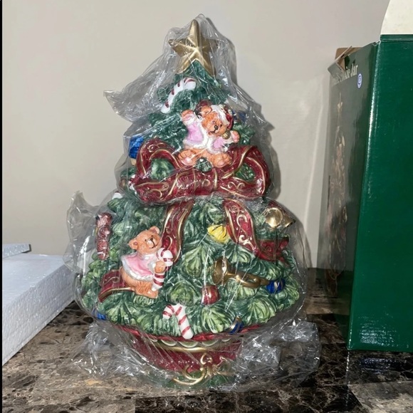 vintage Christmas cookie jar - Picture 3 of 5